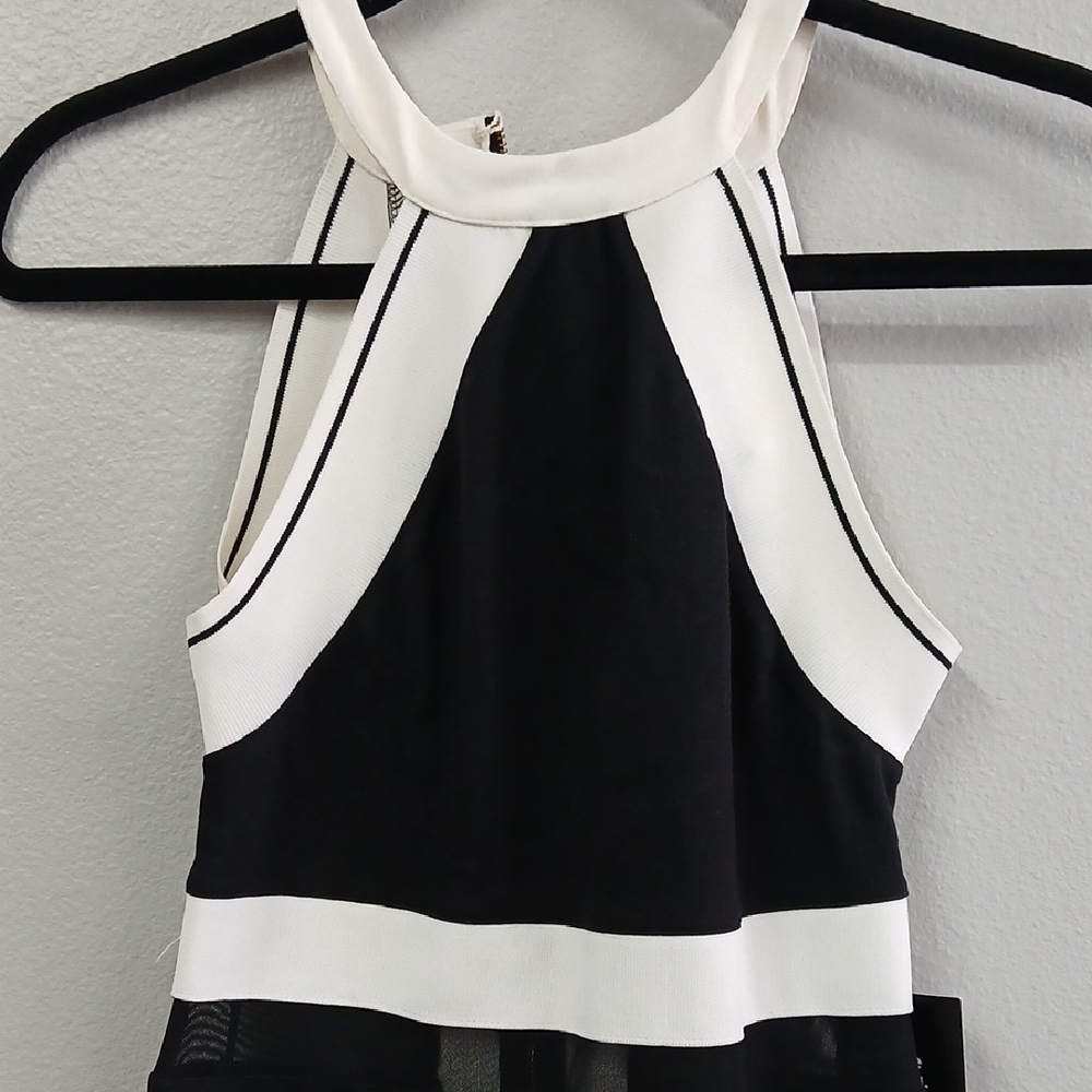 Express Black and White Mini Dress - Picture 2 of 6